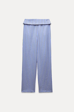 STRIPED TROUSERS WITH TURN-DOWN WAIST - Zara фото 4