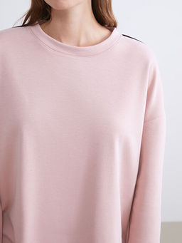 Bisiklet Yaka Oversize Kad?n Pijama ?st?