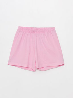 Bisiklet Yaka Bask?l? K?sa Kollu K?z ?ocuk ?ortlu Pijama Tak?m? - Waikiki фото 3