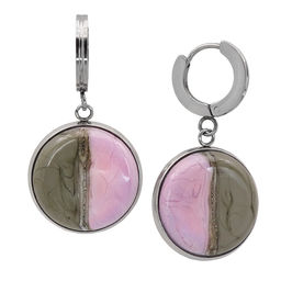 Серьги из муранского стекла PINK HAZE LS3505