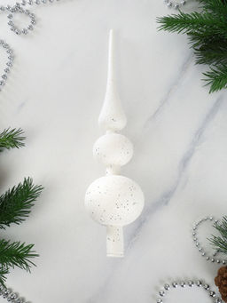 Верхушка на елку Пика 30 см белая / ZAF210140 /уп 100/220/ - ГалеонТрейд фото 2