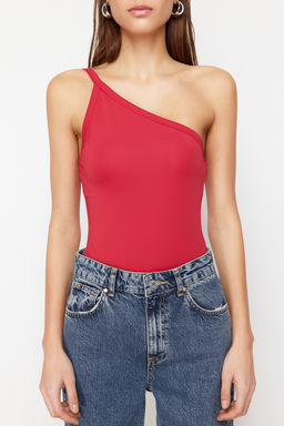 K?rm?z? Tek Kol Esnek C?tc?tl? Orme Body TWOSS24BD00041 - Trendyolmilla фото 4