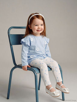 ?i?ek Nak??l? K?z Bebek Bluz ve Tayt