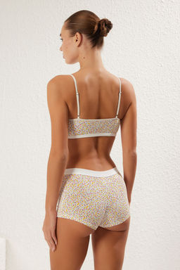 TRENDYOLMILLA Cok Renkli 2li Paket Pamuklu Cicekli Dugme Detayl? Boxer Orme Kulot THMSS25KU00027 фото 6