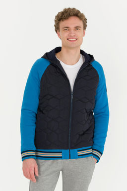 U. S. Polo Assn Мужской темно-синий вязаный кардиган с капюшоном - U.s. polo assn фото 3