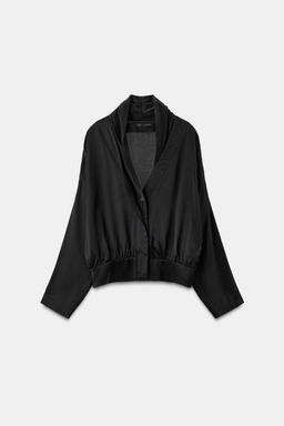 FLOWING SATIN BLAZER SHIRT - Zara фото 4