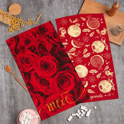 Набор кухонных полотенец Доляна. Для тебя, 2 шт., 35?60 см, красные