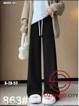 Брюки вязаные женские на резинке