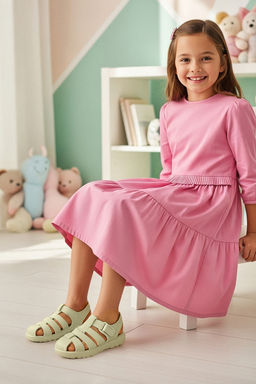 Yag Yesili Duz Taban Yuvarlak Burun Kids Onu Kapal? Kafes Sandalet TAKSS25SD00069 - Trendyolmilla фото 2