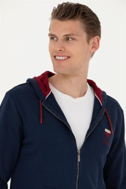 Мужской темно-синий вязаный кардиган - U.s. polo assn фото 2