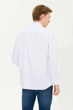 Мужская белая рубашка с длинным рукавом - U.s. polo assn фото 5