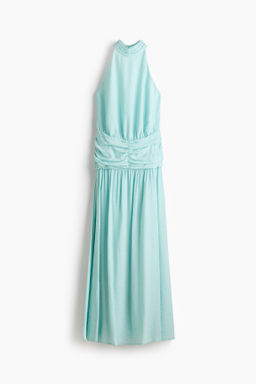 Vestido halter drapeado