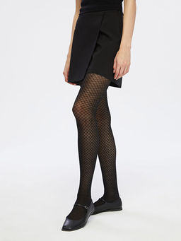 20 Denye Desenli Kad?n K?lotlu ?orap