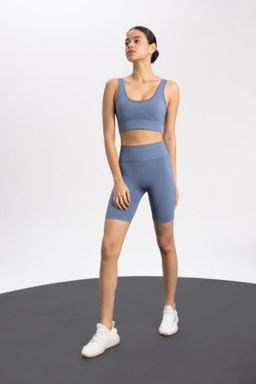 DeFactoFit Biker Beli Saran Seamless Sporcu Tayt