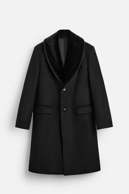 COAT WITH CONTRAST COLLAR - Zara фото 7