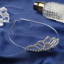 Диадема для волос «Фелиция», величие, 4 см, серебро