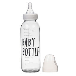 Бутылочка для кормления M&B Baby bottle, классическое горло, от 3 мес., 250 мл., стеклянная