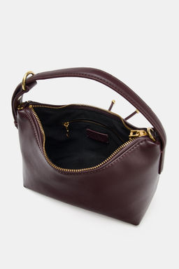 MINI SACA DE MANO DETALLE BOLAS / Rojo Burdeos