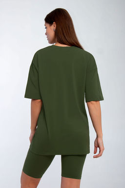 Арт. 5733 Костюм с велосипедками 42-50 (5 шт) Цвет:верх-хаки, низ-хаки