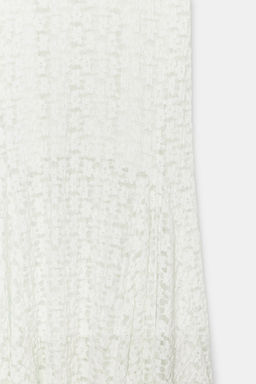 VESTIDO LARGO ENCAJE / Blanco roto - Zara фото 7