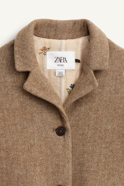 HERRINGBONE WOOL BLEND COAT LIMITED EDITION - Zara фото 8