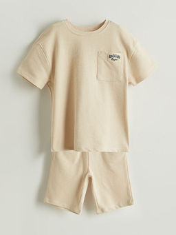 Bask?l? Erkek ?ocuk Ti??rt ve ?ort 2li