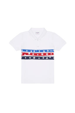 U. S. Polo Assn Белая футболка с воротником-поло для мальчика - U.s. polo assn фото 4