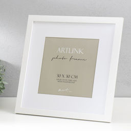 Фоторамка для фото 30×30 см Ellis, МДФ, с паспарту, белый
