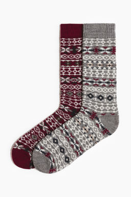 Pack de 2 calcetines en mezcla de lana - H&m фото 2