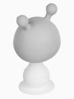 Прорезыватель для зубов с погремушкой 4 в 1 «Зайка», силикон, серый