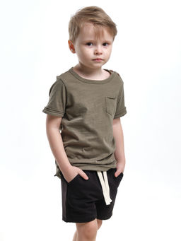 Комплект для мальчика детский сад UD 7886/22-9846 хаки/черный - Mini maxi фото 10