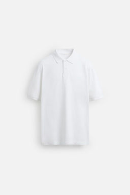 WASHED TEXTURED PIQUE POLO SHIRT - Zara фото 6