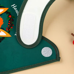 Нагрудник для кормления Крошка Я Наше счастье, непромокаемый на липучке, с карманом, цвет зеленый  фото 3