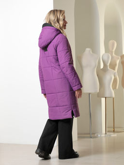 25422 Пальто лиловый - Dizzyway фото 10