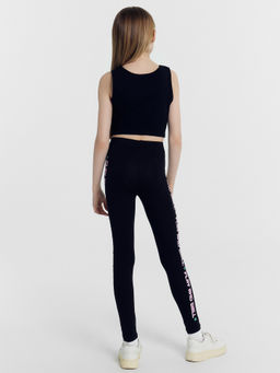 Легинсы для девочек черные с печатью - Mark formelle фото 4