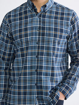 Regular Fit Ekose Desenli Gabardin Erkek G?mlek