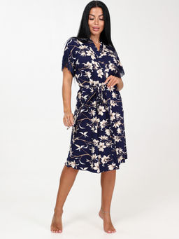 95-Х ХАЛАТ ЖЕНСКИЙ (Нарцисс на синем) - А-дина фото 4