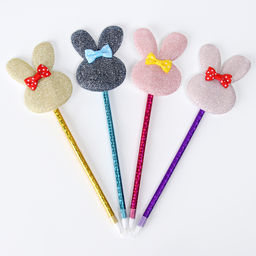 Цена за 12 шт. Ручка «Зайка», синие чернила, МИКС