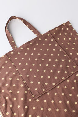 TOALLA BOLSO ESTAMPADA TOPOS / Marr?n - Zara фото 4