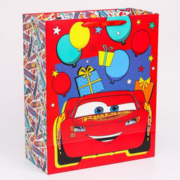Пакет ламинированный вертикальный, 40 х 49 х 19 см С Днем рождения, Тачки - Disney фото 2
