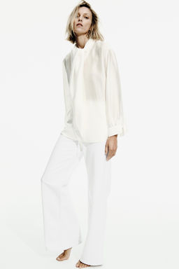 CAMISA FLUIDA LAZADAS ZW COLLECTION / Blanco