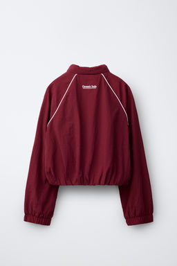 CAZADORA VIVOS CONTRASTE SPORTY / Burgundy - Zara фото 4