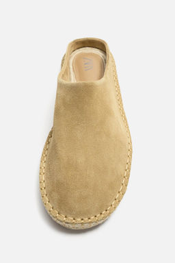 LEATHER MULE ESPADRILLES - Zara фото 11