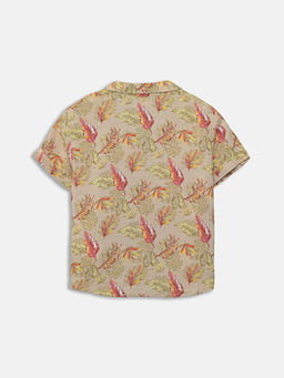 Desenli K?sa Kollu Erkek Bebek G?mlek