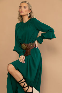 Платье Манящий аромат (изумрудный) - Эльза фото 9