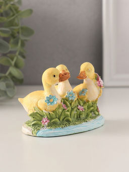 Фигурка полистоун Утята в пруду с цветами, 9?5.5?6.5 см