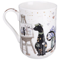 КРУЖКА LEFARD ЛАВАНДОВЫЕ КОТЫ 330 МЛ (КОР=24ШТ.)  фото 2