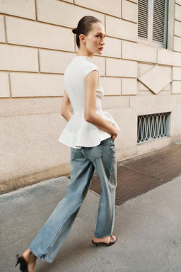 TOP COMBINADO PEPLUM / Blanco - Zara фото 3