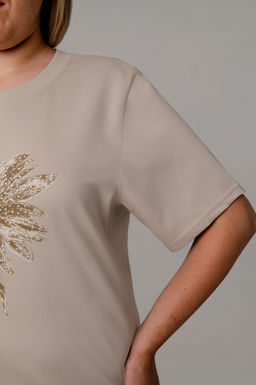 Арт. 4149 Туника женская 52-60 (5 шт) Цвет:бежевый - Калинка фото 5