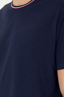 Футболка мужская U.S. Polo Assn из хлопка темно-синяя фото 7